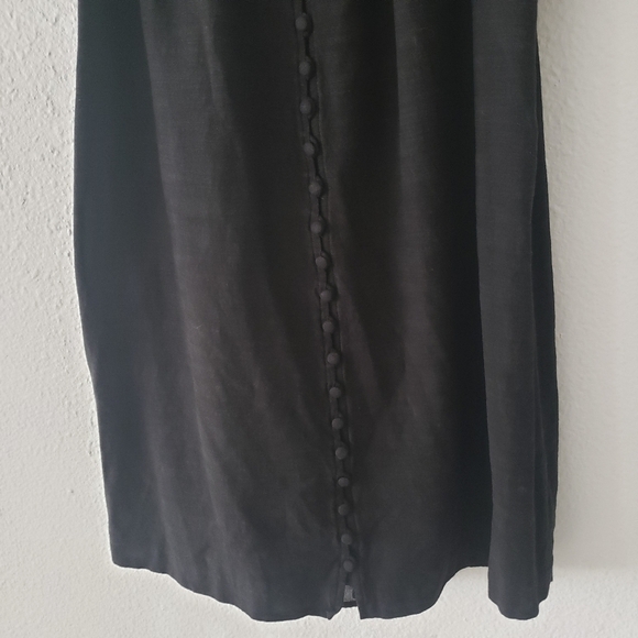 MADEWELL Black Pleated Button Front Shift DressDress XXS - Picture 4 of 14